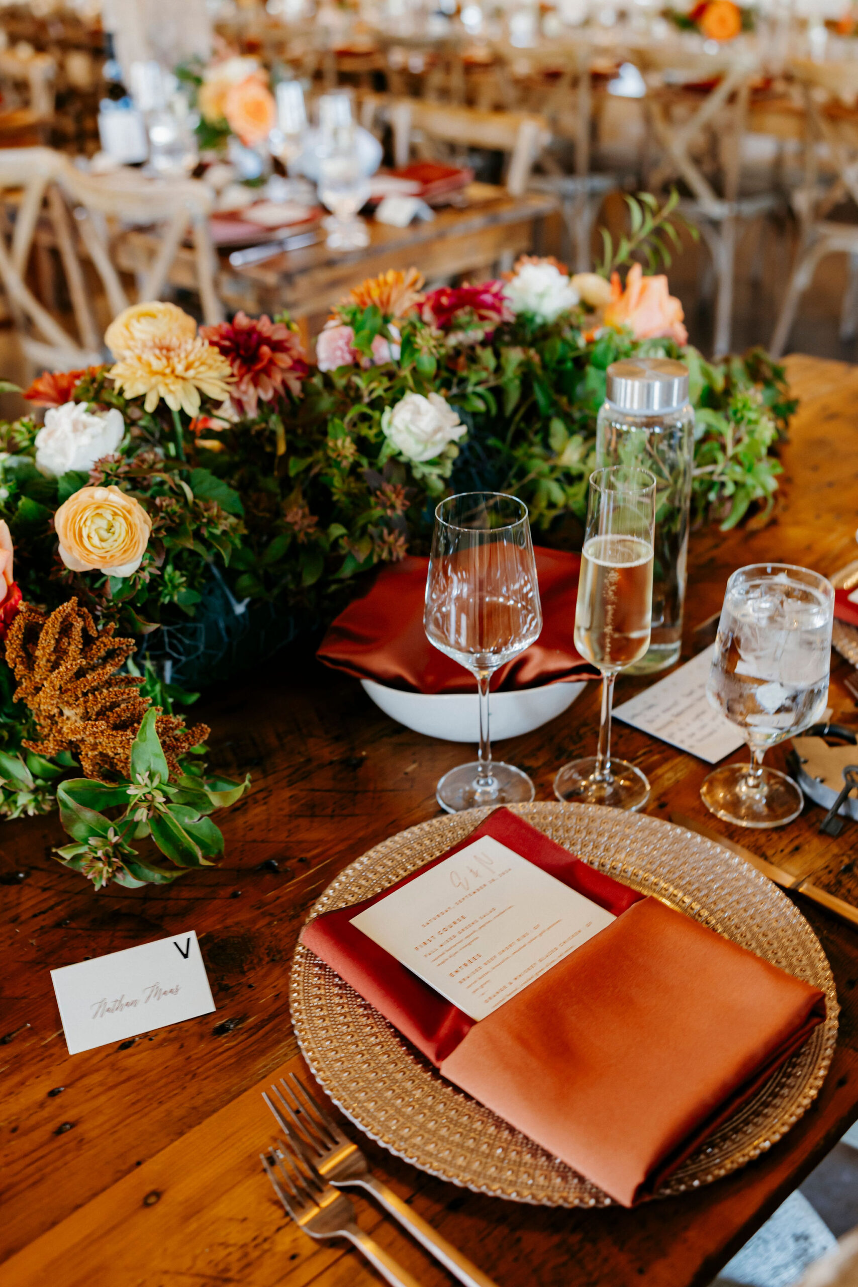 Rustic elegant wedding at Redeemed Farm Minnesota with vineyard views