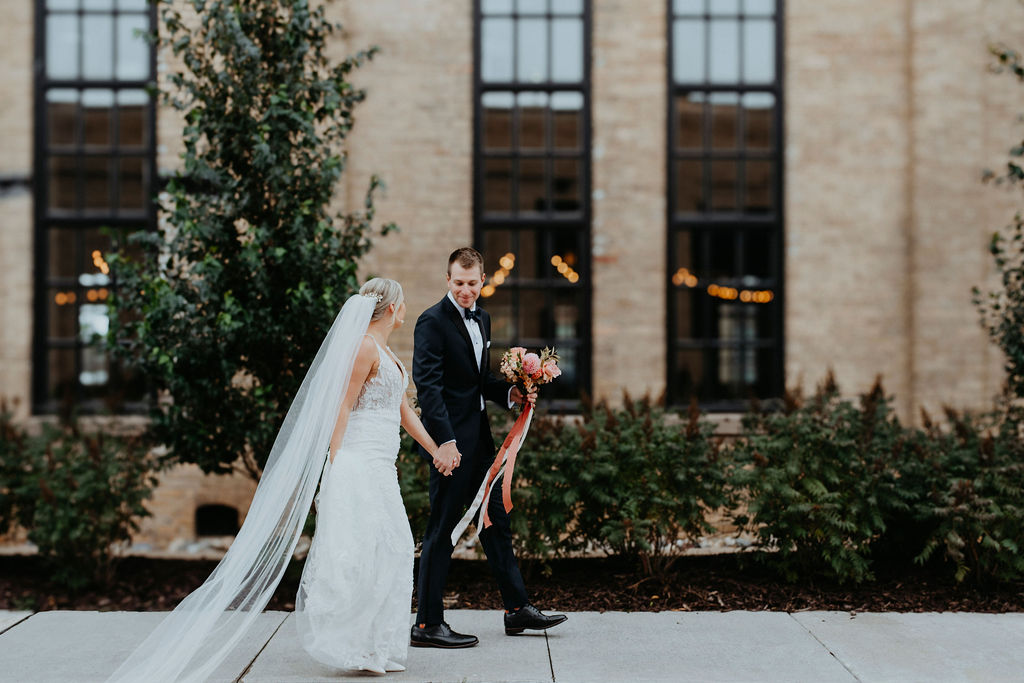 Natural light wedding ceremony at Essence with full bar and catering